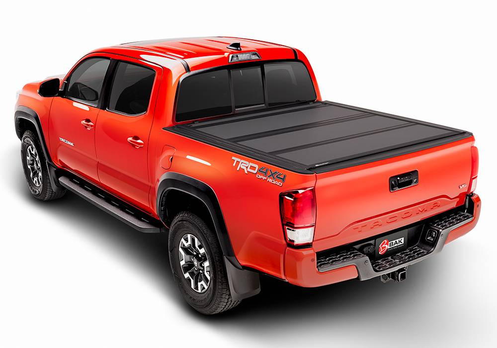 BAKFlip MX4 hard folding tonneau cover installed on Toyota Tacoma