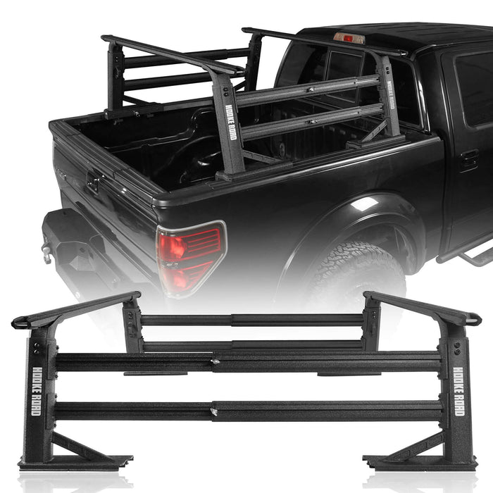 Pickup truck bed cargo rack