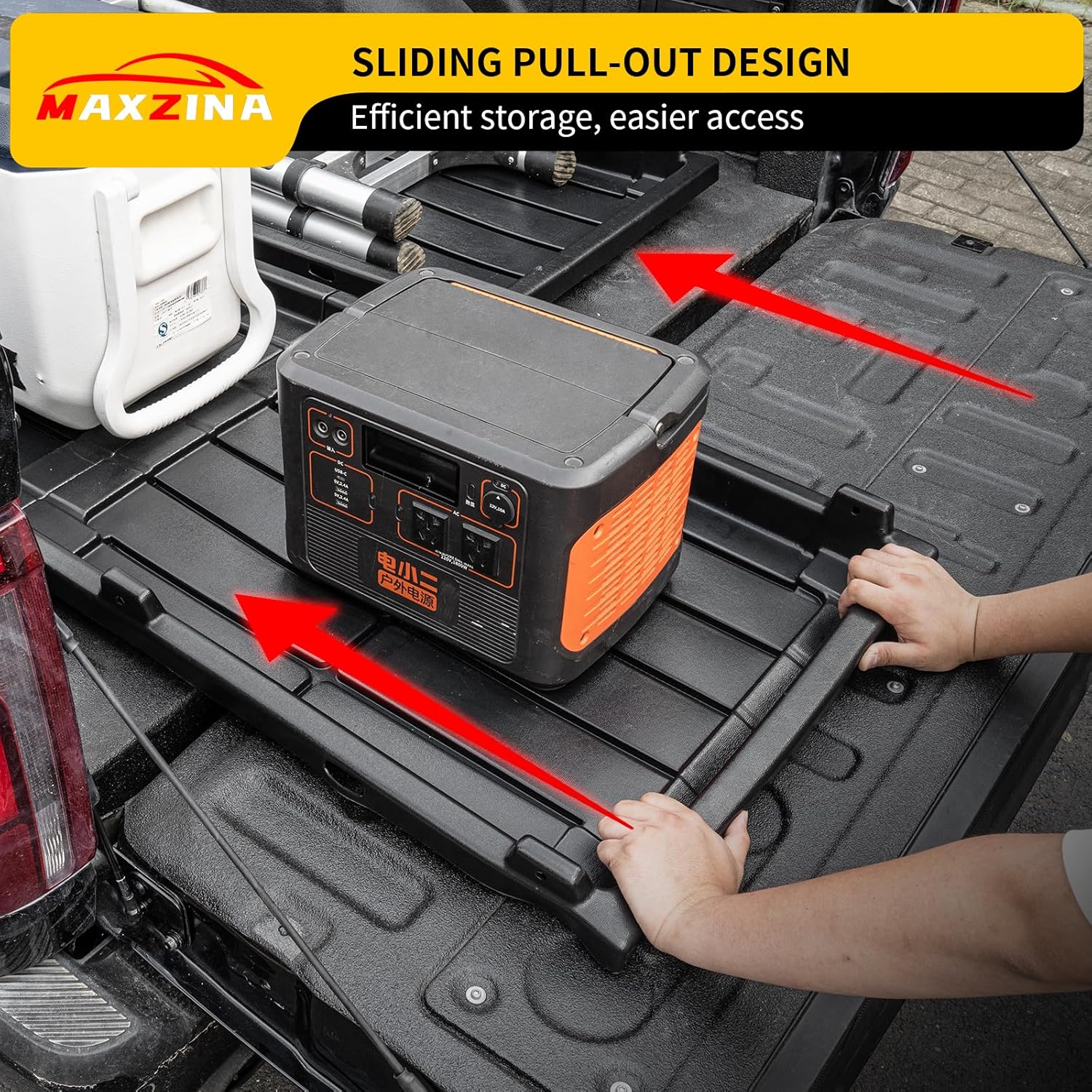 Maxzina slide-out truck bed cargo tray for 5.2 foot and longer beds
